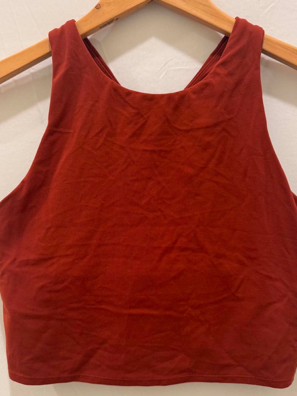 Athleta women conscious twist crop rusty red Size L
